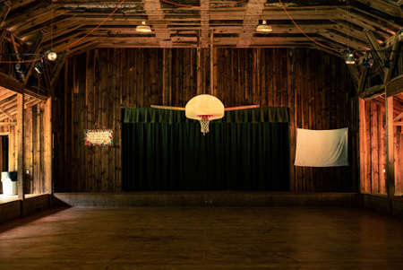 An indoor photography of basketball court