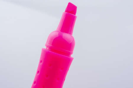 A closeup shot of a pink marker on a white backgroundの写真素材
