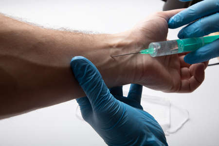 Medical equipment - vaccination - IV infusion - Never too late to vaccinateの写真素材