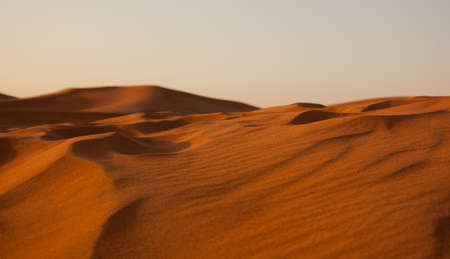 A wide shot of sandy erg desertの写真素材