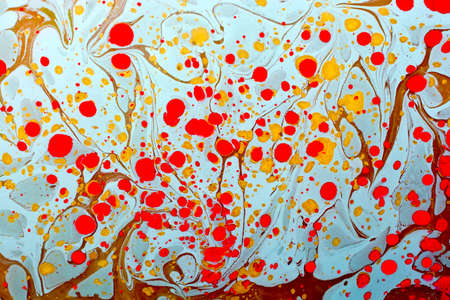 An illustration of an abstract background with colorful paint splashes - contemporary art
