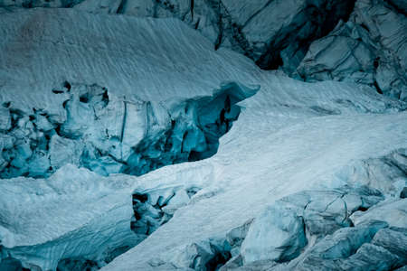 A beautiful wide shot of white glaciers