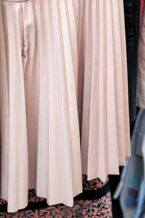 A close up shot of a pink clothing