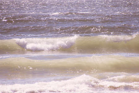 A beautiful shot of sea waves at daytime
