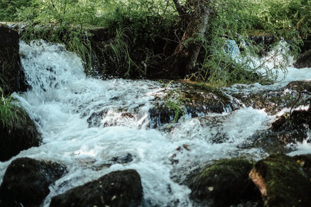A river flowing through the rocks