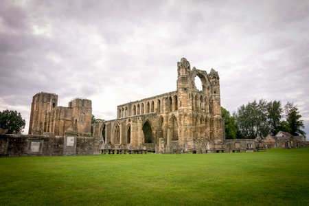 A breathtaking view of the magnificent Elgin Cathedral captured in Elgin, UKの写真素材