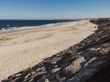 A beautiful shot of a beach in Peniche, Portugal