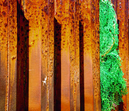 A closeup shot of an inside of an old ship.の写真素材