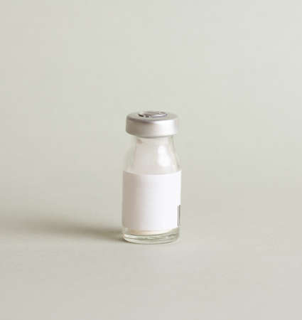 A closeup shot of a medicament on a gray background - medical concept