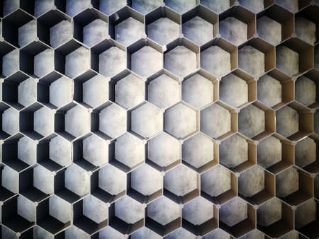 A horizontal closeup shot of an illuminated beehive - great for a cool background or wallpaperの写真素材