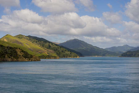 A beautiful shot of the Tory Channel between Wellington and Picton in New Zealand