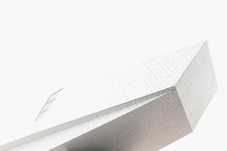 A white concrete building on a white background - great for background or wallpaper