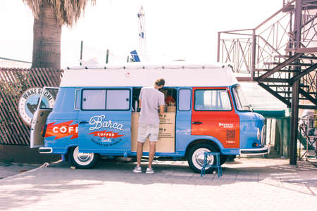 Â SOCHI, RUSSIA - Apr 01, 2019: Fancy Cafe and restoran in Sochi beachのeditorial素材