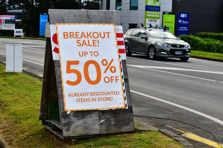 AUCKLAND, NEW ZEALAND - Jun 13, 2020: Auckland / New Zealand - June 13 2020: View of business in Rosebank industrial districtのeditorial素材