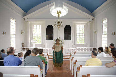 DEFIANCE, UNITED STATES - Sep 16, 2008: The Chapel interior at the Daniel Boone Village in Defiance,...