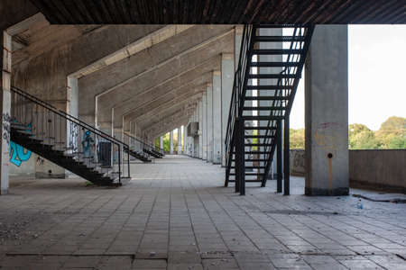 A beautiful view of the abandoned Strahov Stadium captured in Prague