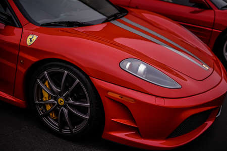 LOS ANGELES, UNITED STATES - Nov 05, 2019: Red Ferarri 360 Modena at the cars event.