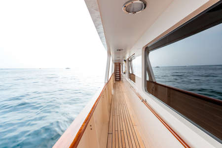 A beautiful shot from the yacht on the sea