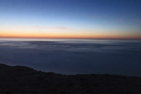 A landscape of the Maceda beach surrounded by the sea during a beautiful sunset in Portugal