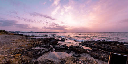 A beautiful shot of sunset over the sea