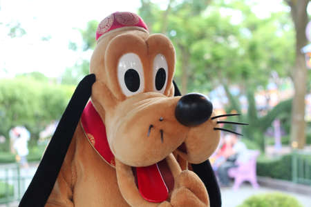 A closeup shot of Bruno taken in Hong Kong's Disneylandのeditorial素材