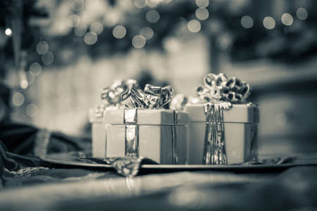 A beautiful festive scenery of a house interior ready for Christmas festivitiesの写真素材