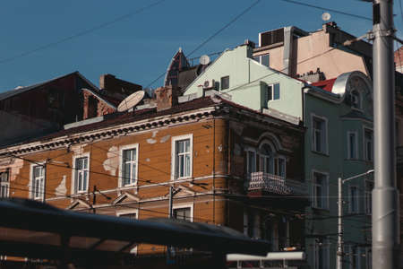 SOFIA, BULGARIA - Jan 19, 2018: An apartment building with beautiful architectureのeditorial素材