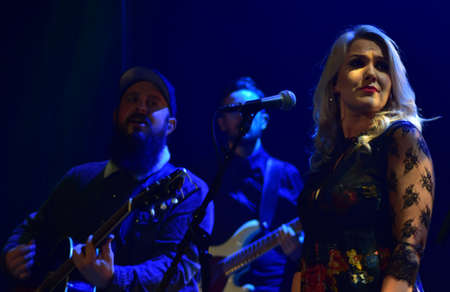 BATH, ENGLAND, UNITED KINGDOM - Nov 21, 2018: Americana folk group The Wandering Hearts in...