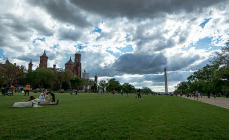 WASHINGTON DC, UNITED STATES - Aug 03, 2019: Its always a nice time to check out the views around the DC Smithsonianのeditorial素材