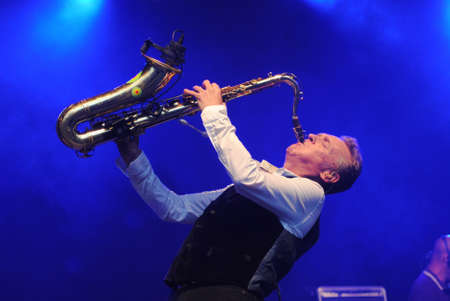 BRISTOL, ENGLAND, UNITED KINGDOM - Jun 23, 2018: UB40 in performance at the Bristol Sounds Festival, Lloyds Amphitheatre, Bristol, England. June 23 2018.のeditorial素材