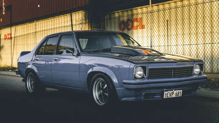 PERTH, AUSTRALIA - Jun 09, 2019: Holden Torana V8 in Fremantle, Western Australiaのeditorial素材