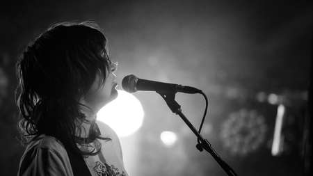 BRISBANE, AUSTRALIA - Oct 10, 2017: Jen Cloher Band at Brisbane Festival 2017のeditorial素材