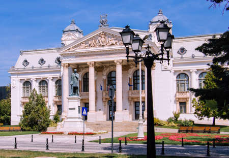 IASI, ROMANIA - Aug 24, 2019: Vasile Alecsandri National Theater  in the city of Iasiのeditorial素材