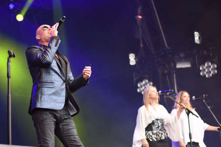 BRISTOL, ENGLAND, UNITED KINGDOM - Jun 03, 2017: Glenn Gregory and Heaven 17 in performance at the...