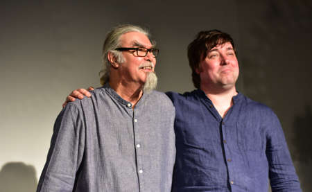 FROME, SOMERSET, UNITED KINGDOM - Dec 12, 2019: Peter Knight and John Spiers in performance at Rook Lane Chapel, Frome, Somerset, England. 12 December 2019.のeditorial素材