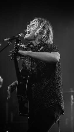 BRISBANE, AUSTRALIA - Dec 10, 2019: Kim Churchill is an Australian folk, rock, and blues singer,...