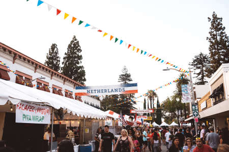 Orange International Street Fair with food and festivitiesのeditorial素材
