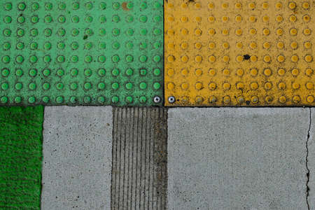 PORTLAND, UNITED STATES - Sep 20, 2019: A high angle shot of the tiles of different colors and...