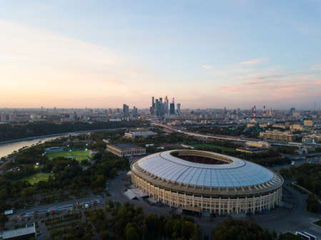 MOSCOW, RUSSIA - Oct 28, 2018: Luzhniki Stadium in Moscow, stage of the world cup final in 2018のeditorial素材