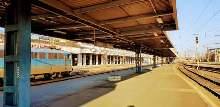 Train station in Budapest, Hungary - Nyugati or Western railway station