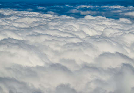 A beautiful shot of a sea of white cloudsの写真素材