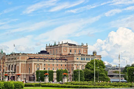 A scenery of the famous historic Parliament House in Sweden