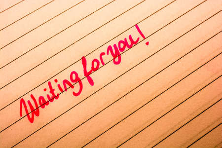 A closeup shot of a cute romantic message on a paperの写真素材