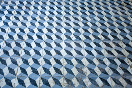 A closeup shot of blue floor tiles perfect for using as a background