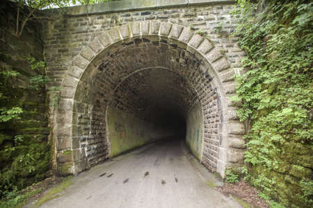 The entrance of a tunnel in the town if Mislinja in Slovenia