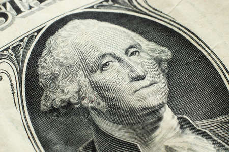 A high angle closeup shot of a dollar billの写真素材