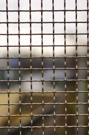 A vertical closeup shot of a lattice with a blurred backgroundの写真素材