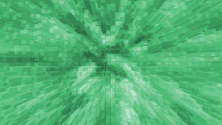 An abstract illustration of green cubes - a cool picture for backgrounds and wallpapers