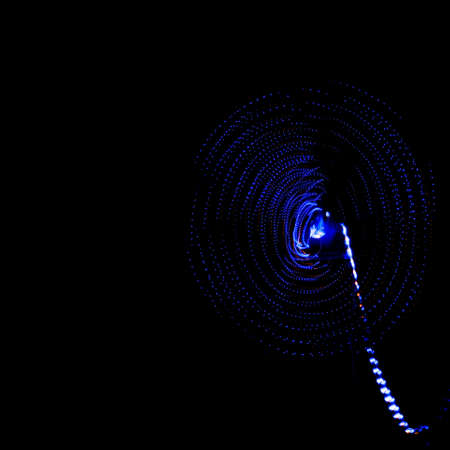 A cool beautifully made background of colorful lights created with a slow shutter speedの写真素材