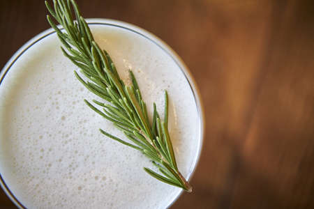 A high angle shot of a delicious refreshing alcoholic cocktailの写真素材